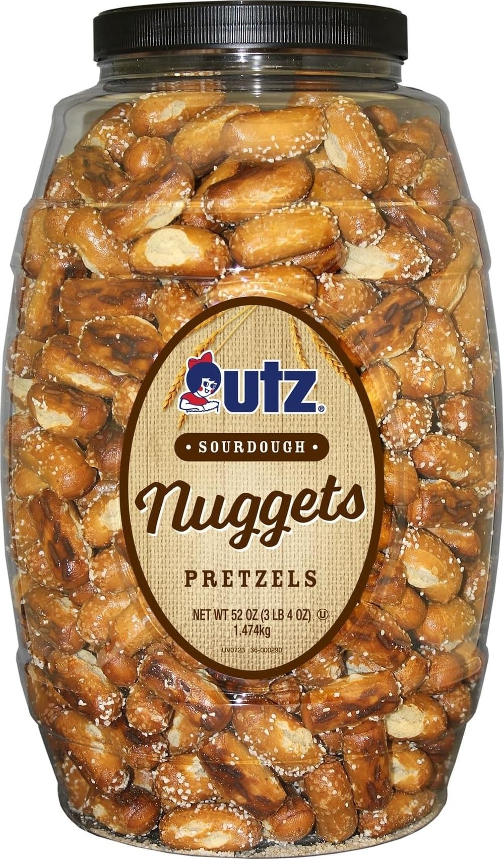 Utz barril frontal con pretzels fresco y práctico