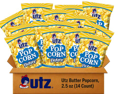 Utz caja 14 bolsas frontal mostrando paquete compacto y conveniencia