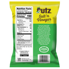 Paquete de 42 bolsas Utz salt & vinegar listo para distribución