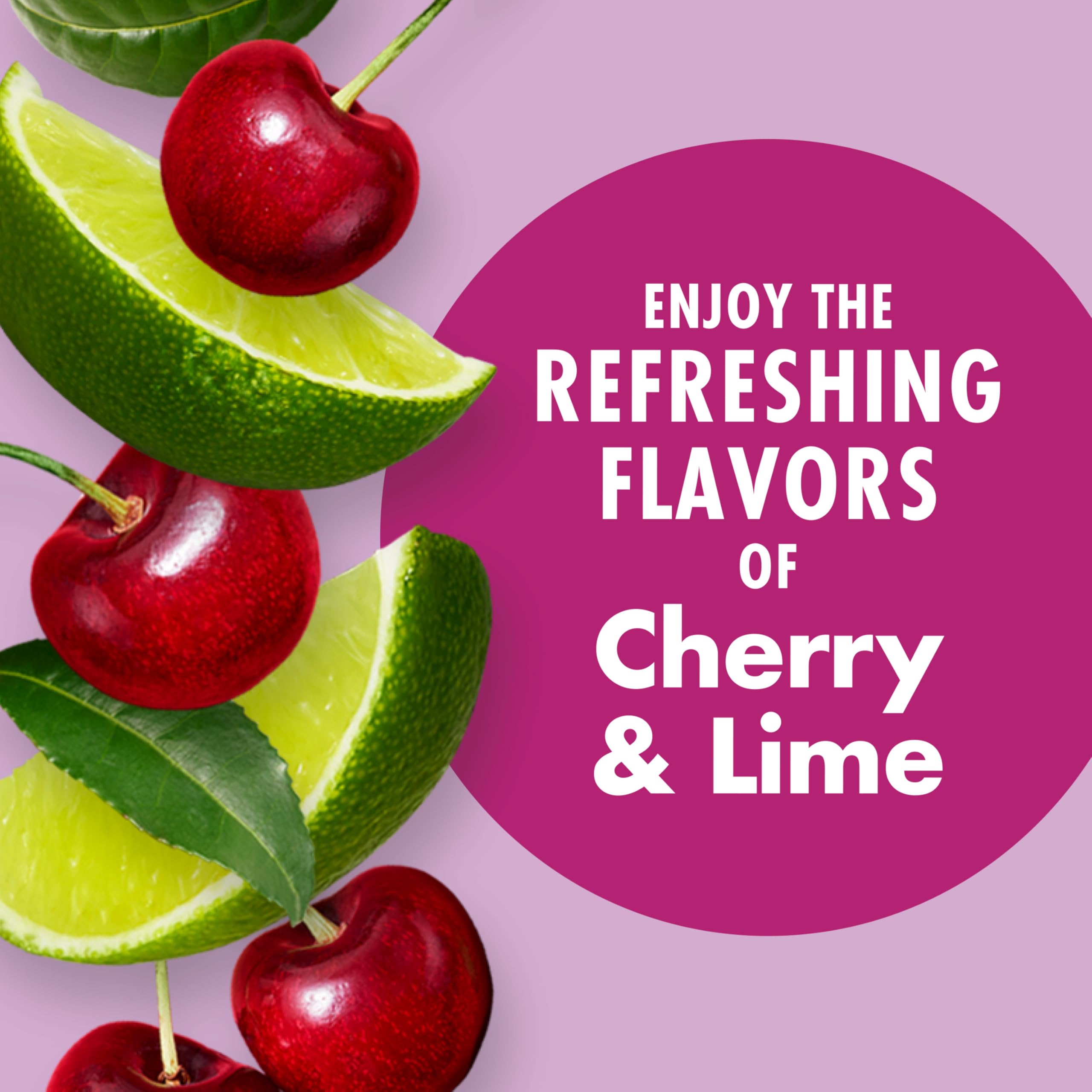 V8 Energy paquete de 12 Cherry Lime presentando cajas apiladas