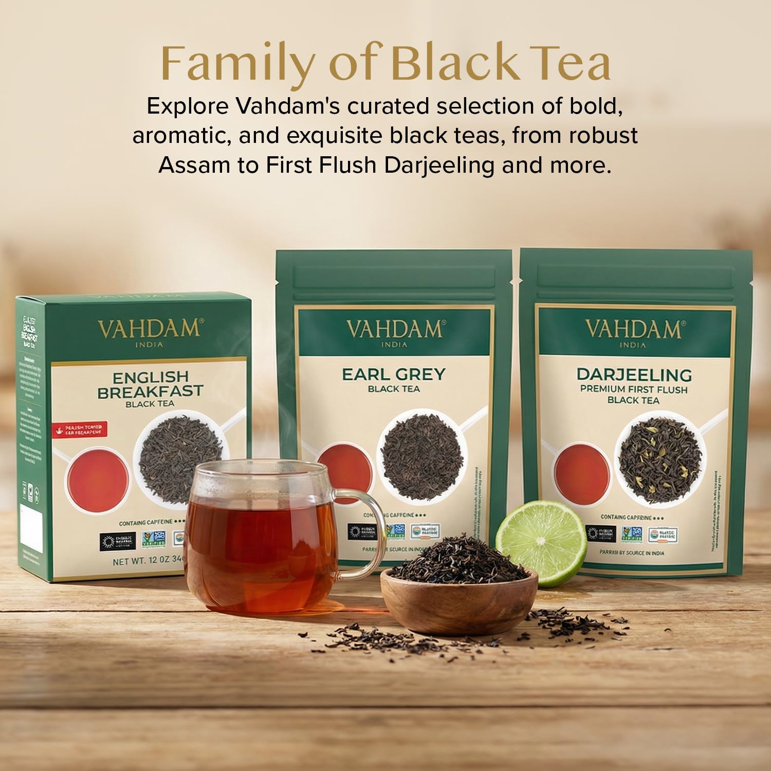 VAHDAM Assam Gold preparado con leche estilo chai, cuerpo y sabor