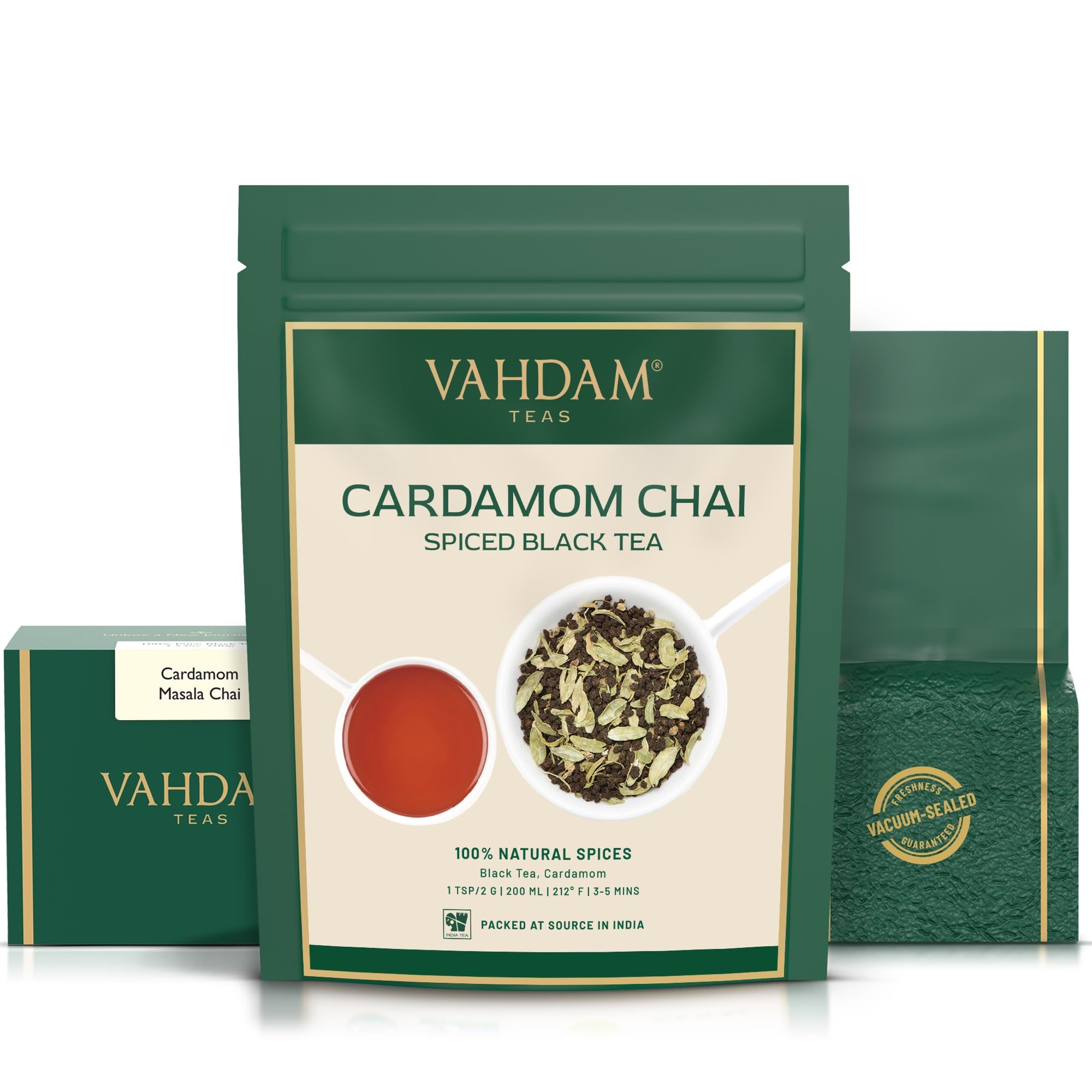 VAHDAM etiqueta del producto con información clara y confianza