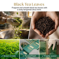 VAHDAM hojas enteras de Earl Grey con textura y aroma concentrado
