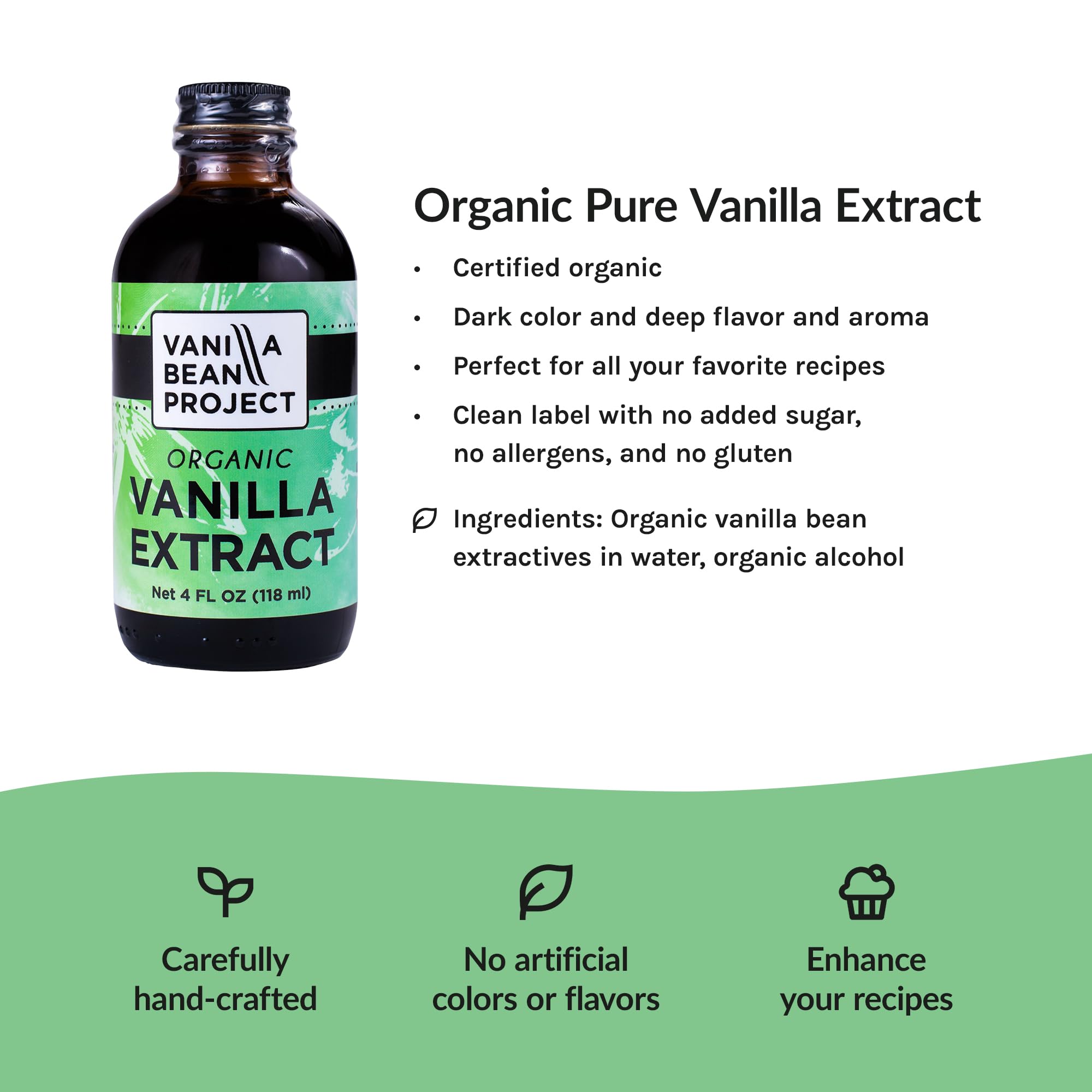VANILLA BEAN PROJECT close-up de textura y partículas, realza sabor
