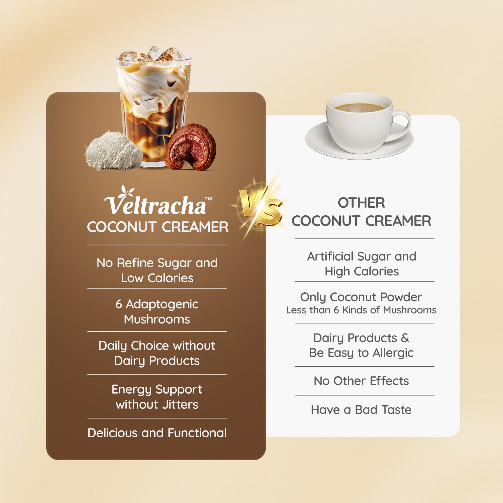 Veltracha creamer incorporado en smoothie, aporta cremosidad vegetal al batido