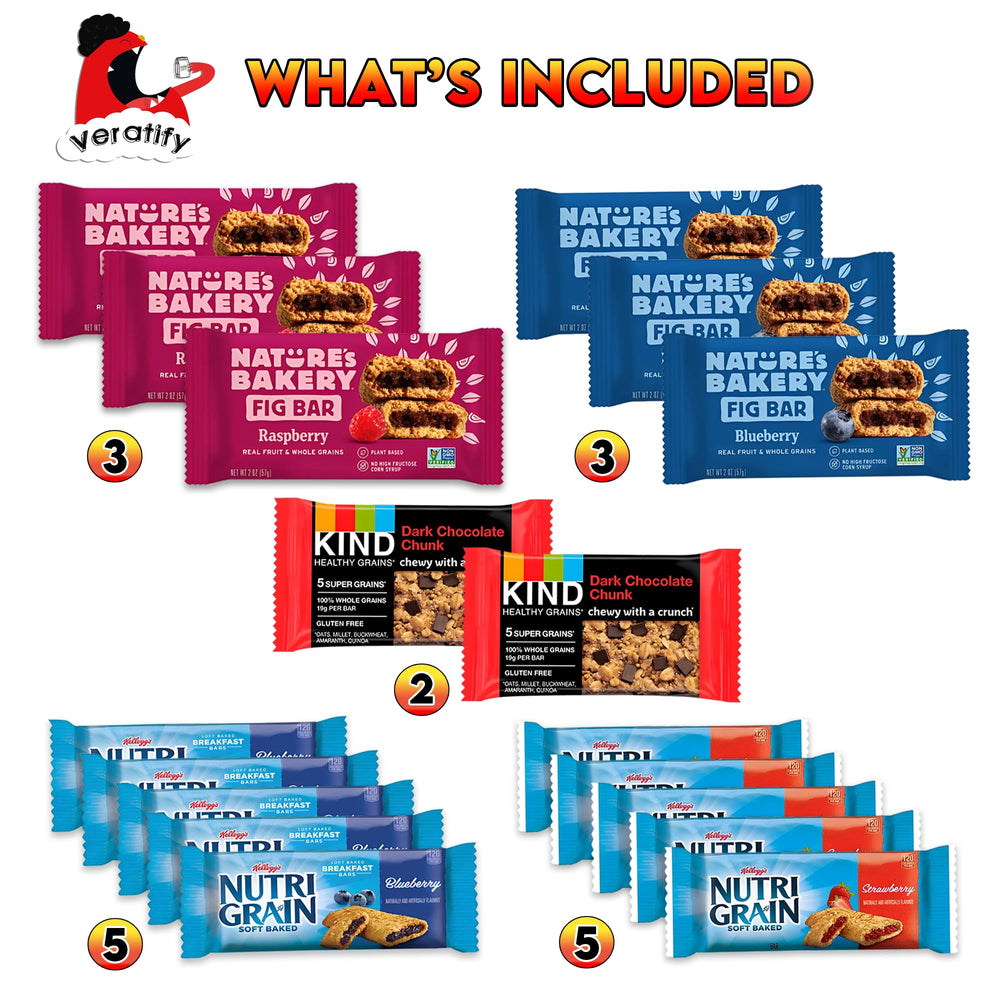 Veratify barra individual abierta, vista de sabor y conveniencia