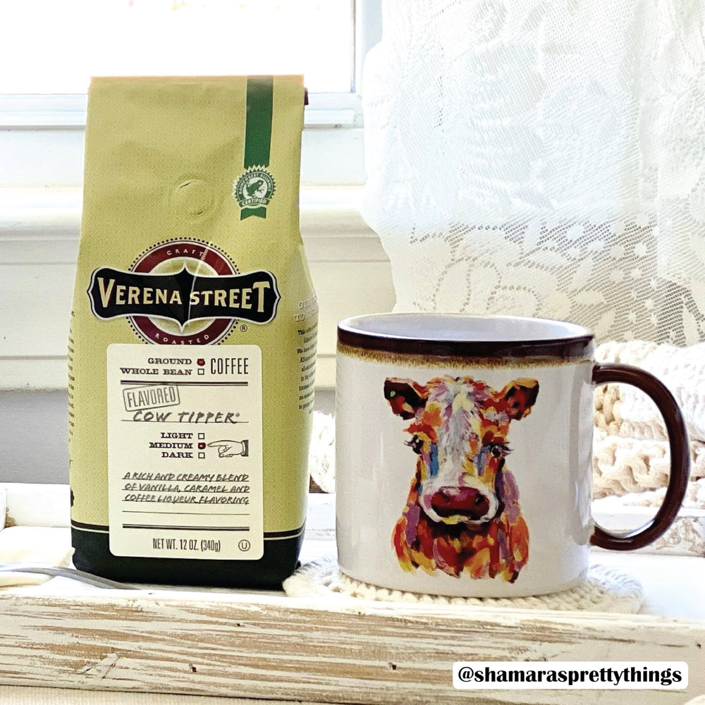 Verena Street comparación de escala mostrando tamaño real del paquete 12 oz