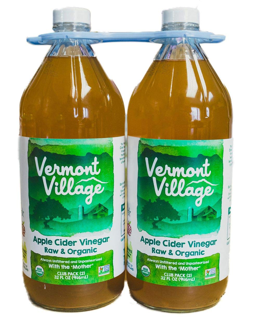Vermont Village botella frontal mostrando etiqueta orgánica y beneficio culinario