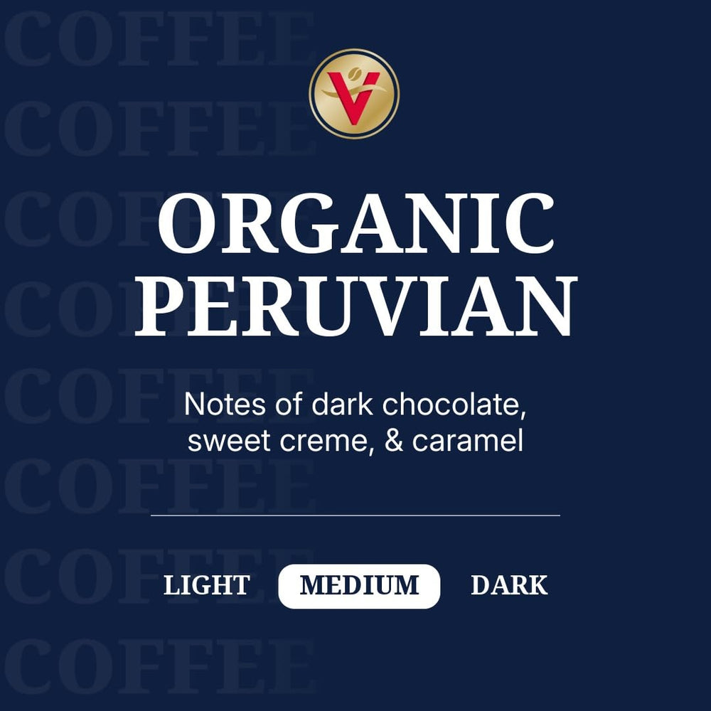 Victor Allen's Coffee cápsula en detalle con sello orgánico y fácil uso en Keurig