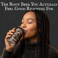 Vaso con Virgil's root beer y espuma, Virgil's aporta aroma y cremosidad