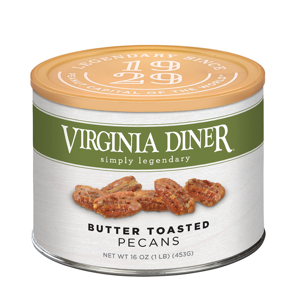 Virginia Diner close-up textura de pecana glaseada mostrando brillo y crujiente