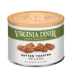 Virginia Diner close-up textura de pecana glaseada mostrando brillo y crujiente