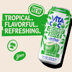 Vita Coco primer plano de pulpa que añade textura y sabor