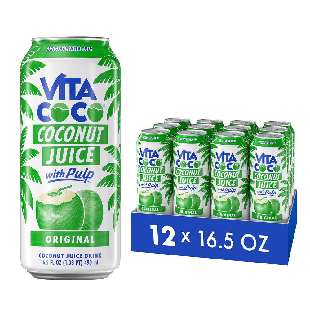 Vita Coco botella frente 16.5 oz mostrando diseño y portabilidad