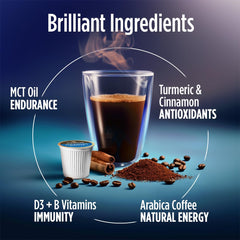 VitaCup taza servida con café descafeinado lista para beber y disfrutar