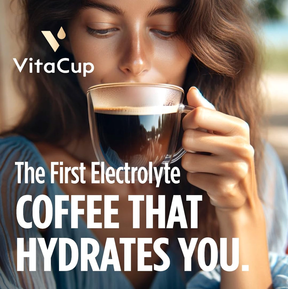 VitaCup sobre abierto con polvo instantáneo, fácil disolución y transporte