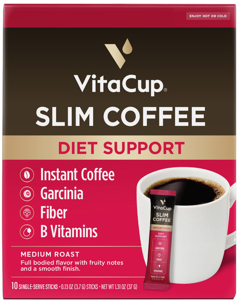 VitaCup sobre frontal mostrando empaque y conveniencia