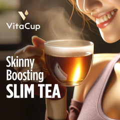 VitaCup polvo instantáneo en primer plano con textura disolvente