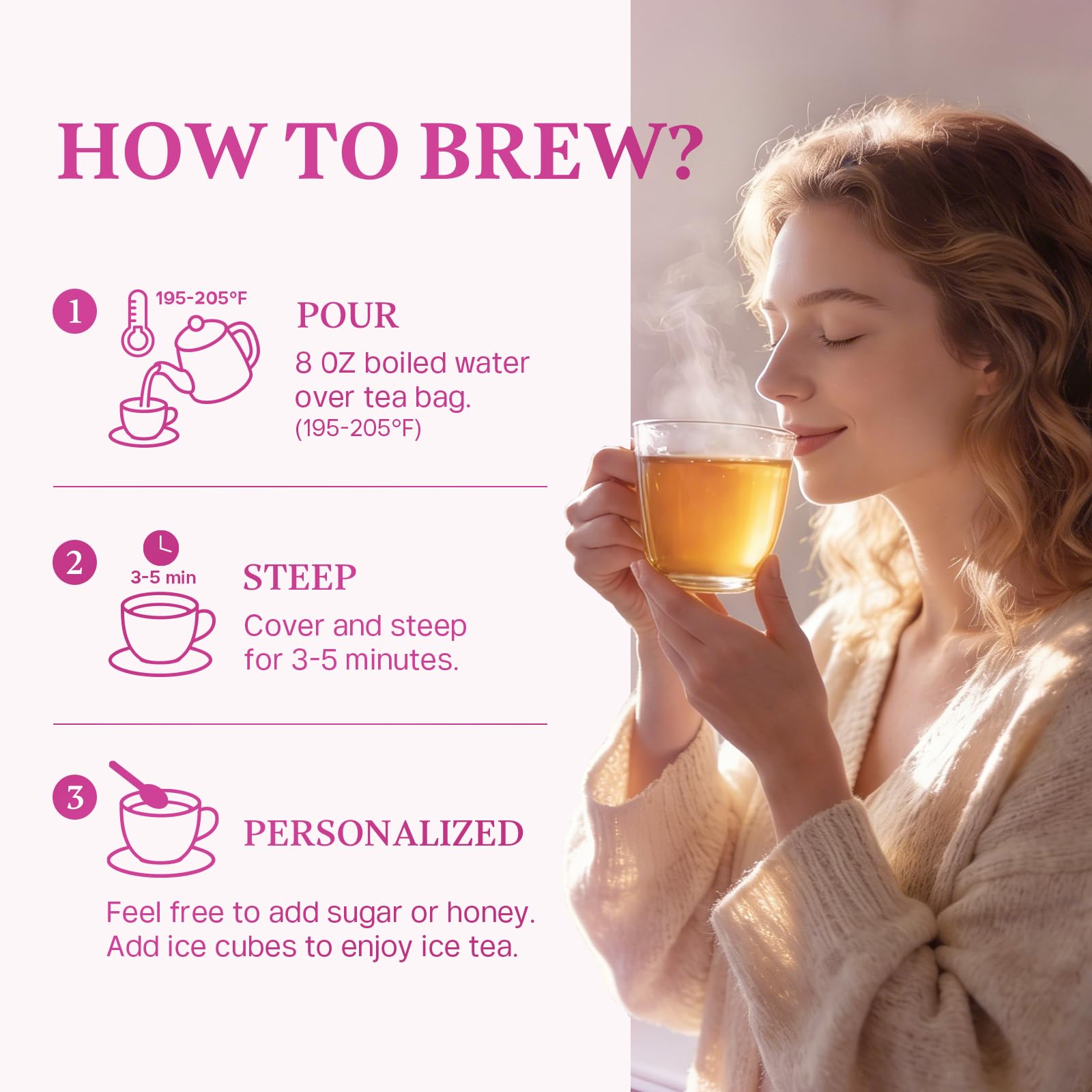 Vital Tea etiqueta con lista de ingredientes completos y transparencia
