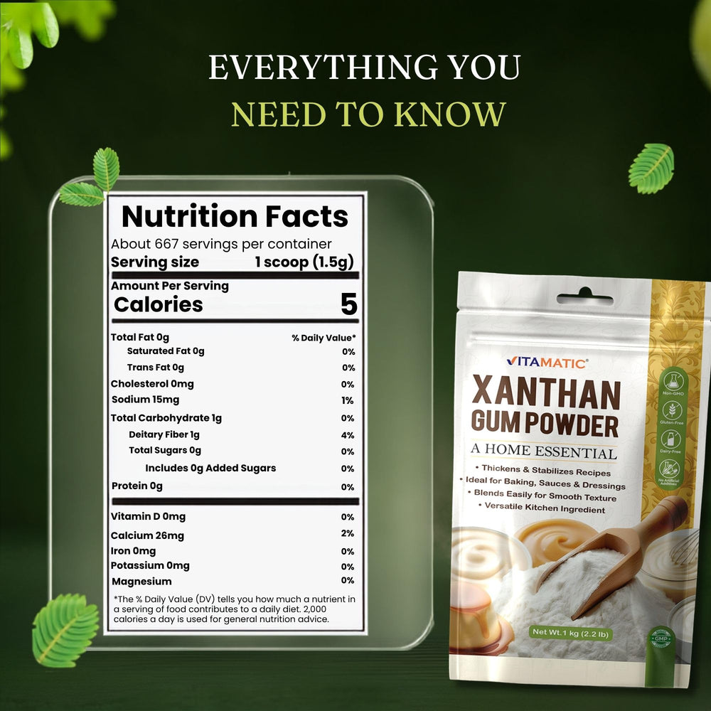 Vitamatic polvo fino de goma xantana con textura lisa para mezclar