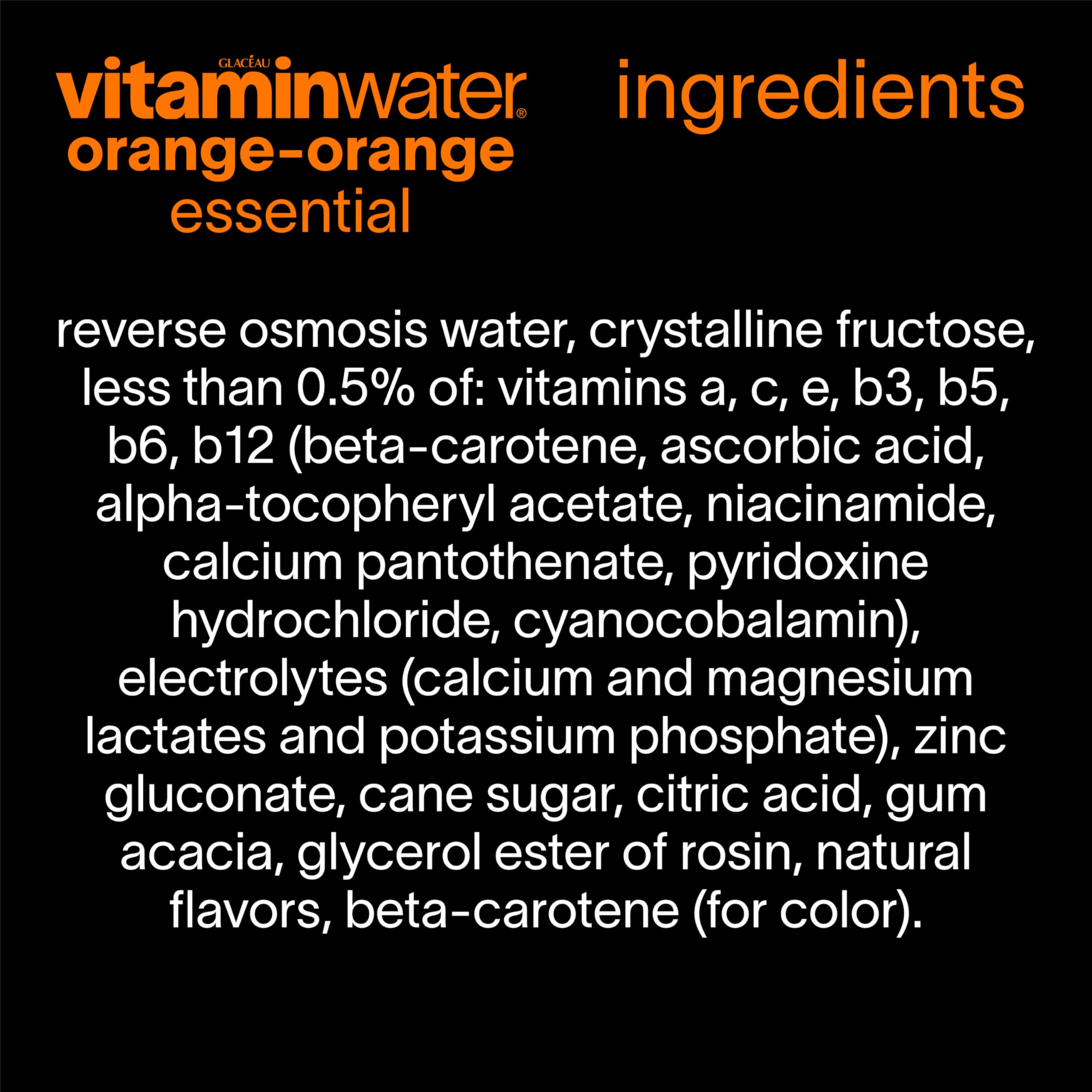 vitaminwater detalle del cierre y etiqueta que facilita lectura de nutrientes