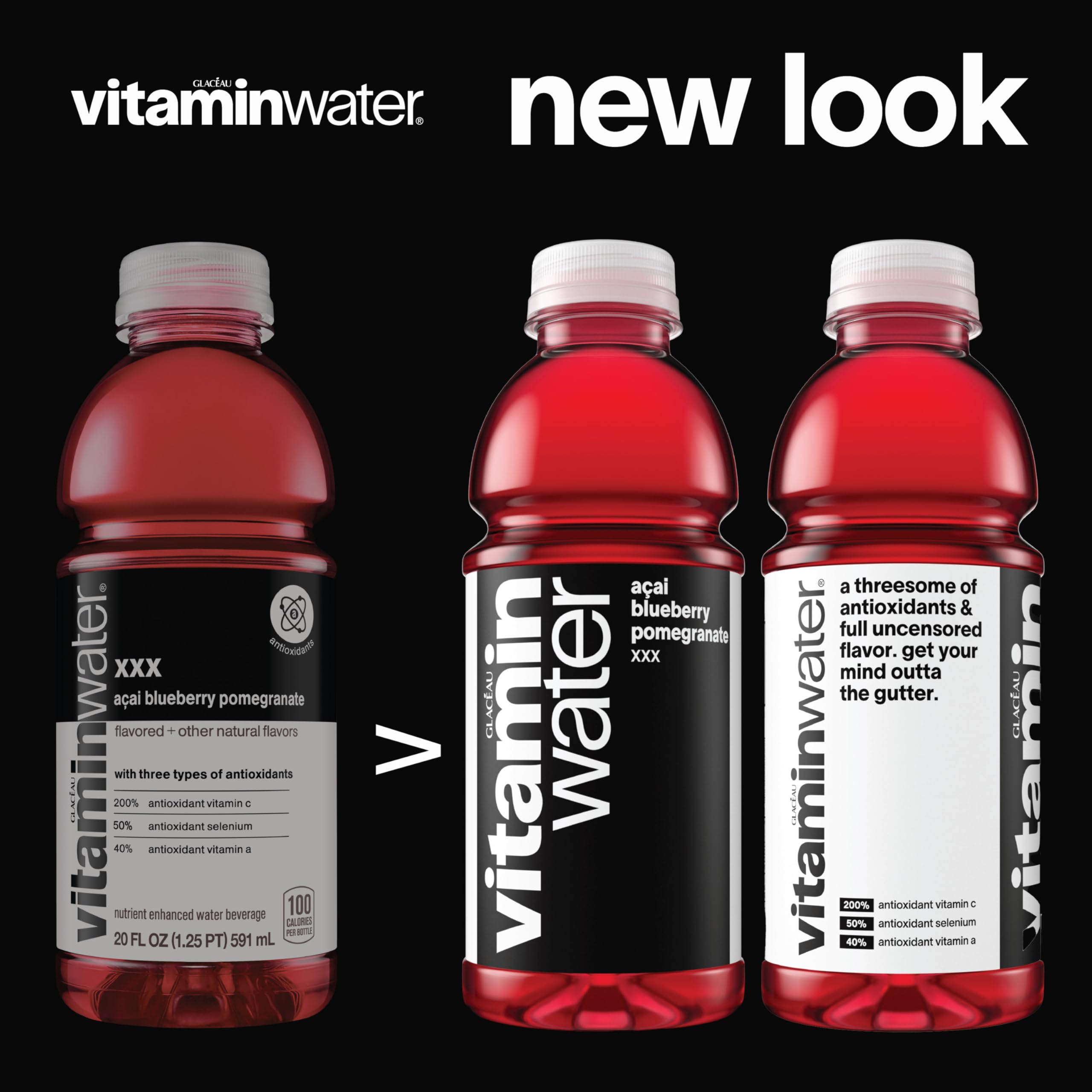 vitaminwater botella en mano para comparar tamaño y facilitar transporte diario
