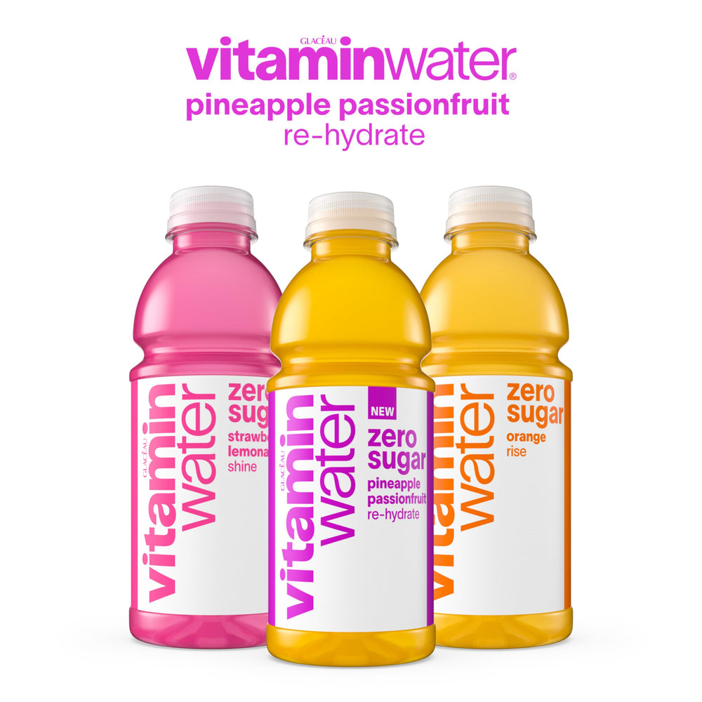 vitaminwater ingredientes y vitaminas en escena para enfatizar beneficios