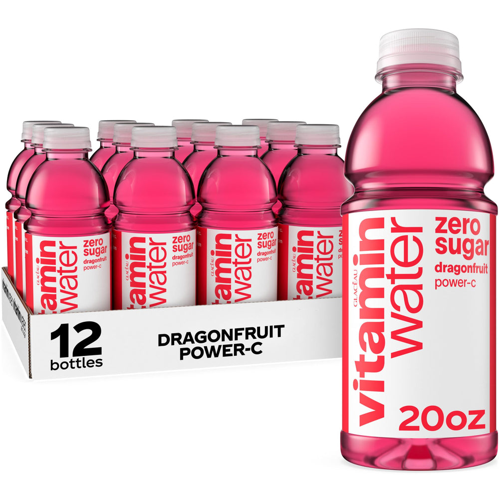 vitaminwater botella Power-C frontal mostrando color llamativo y diseño