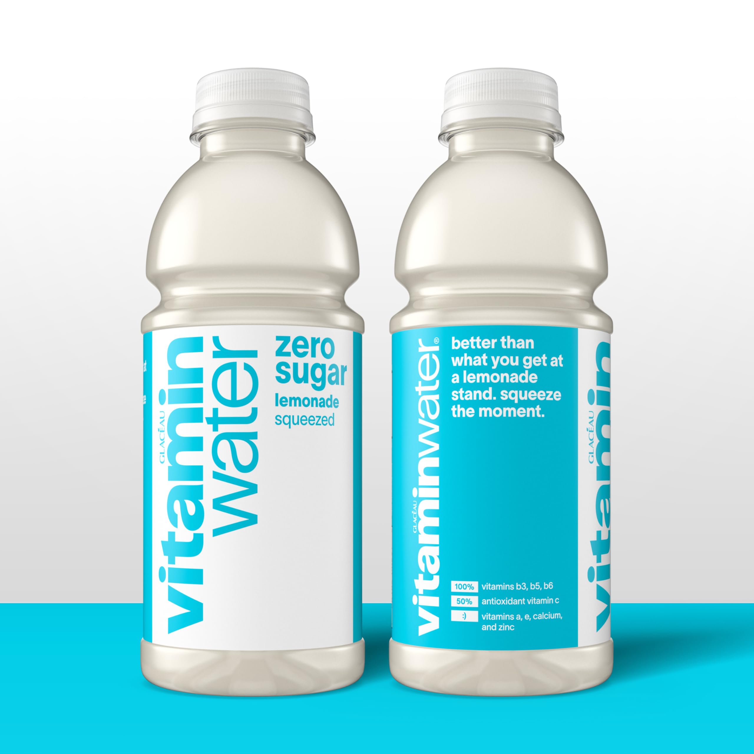 vitaminwater tamaño de 20 fl oz comparado con mano útil