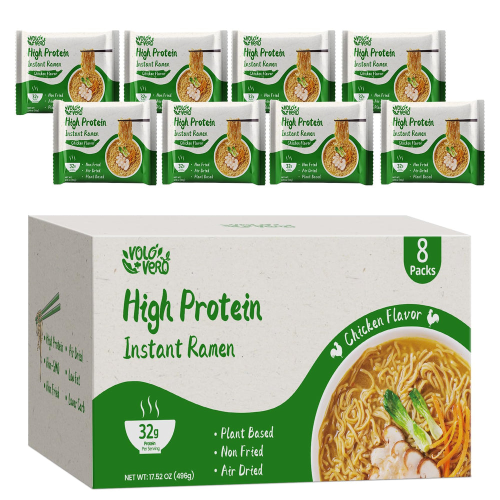 VOLO VERO empaque frontal mostrando proteína 32 g y sabor pollo