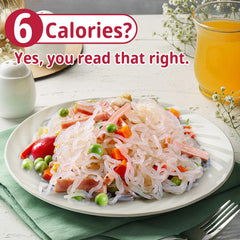 VOLO VERO spaghetti servido con salsa de tomate para alternativa baja en calorías