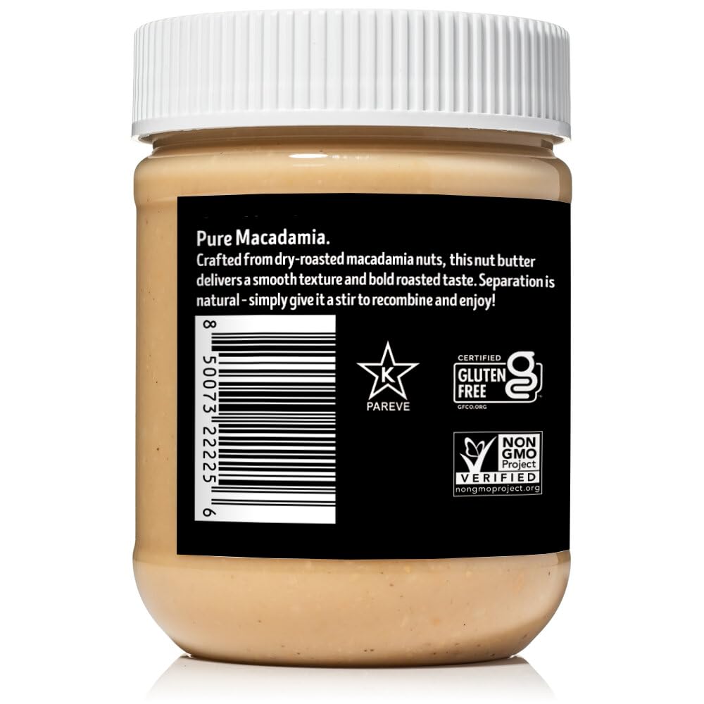 Vör primer plano de textura cremosa de macadamia, ideal para untar