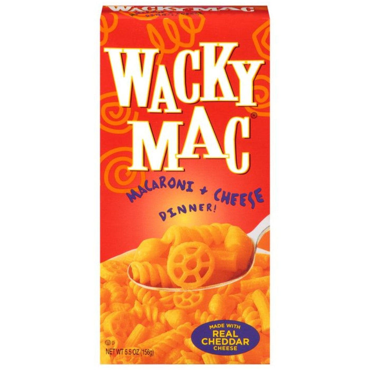 WACKY MAC frente del empaque mostrando pack de 3 con información clara y práctico