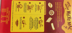 WACKY MAC detalle de textura de macarrones y formas variadas para atractivo visual