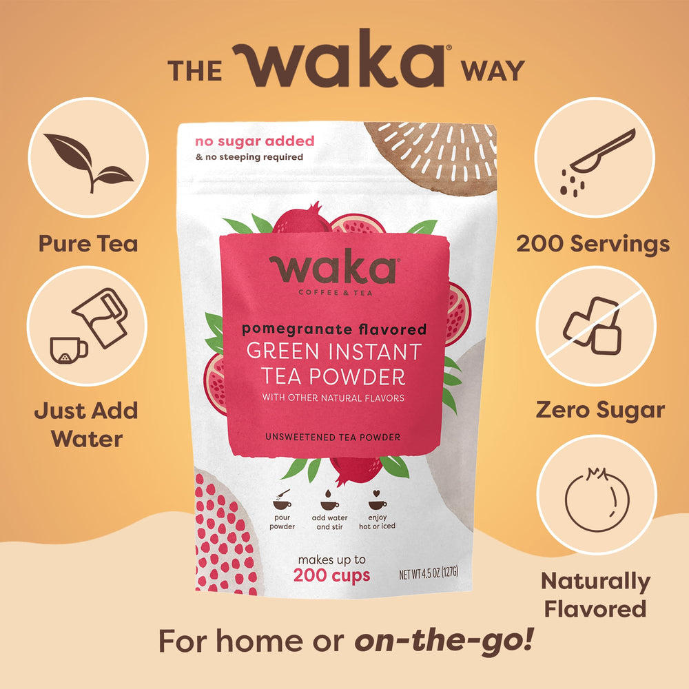 Waka taza caliente con té de granada listo para beber, sabor reconfortante