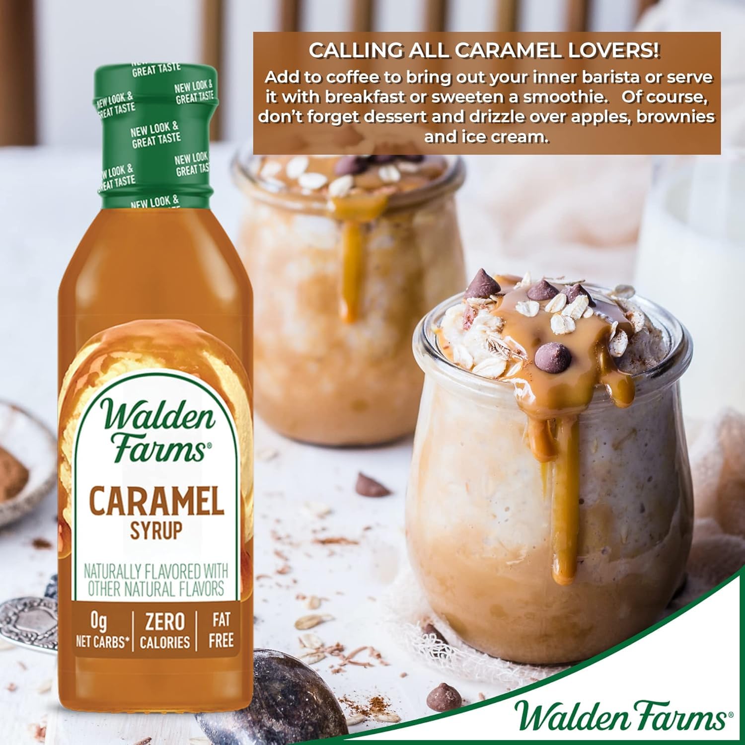 Walden Farms comparación de tamaño de las botellas 12 oz cada una