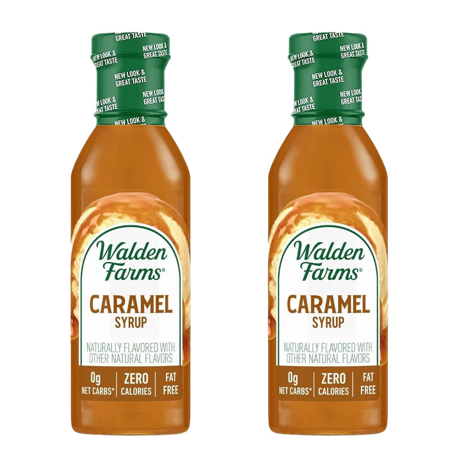 Walden Farms botella frontal mostrando etiqueta y beneficio sin calorías