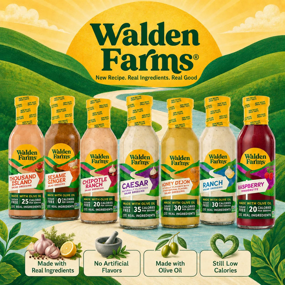 Walden Farms pack de 2 botellas presentadas como opción de valor y reserva