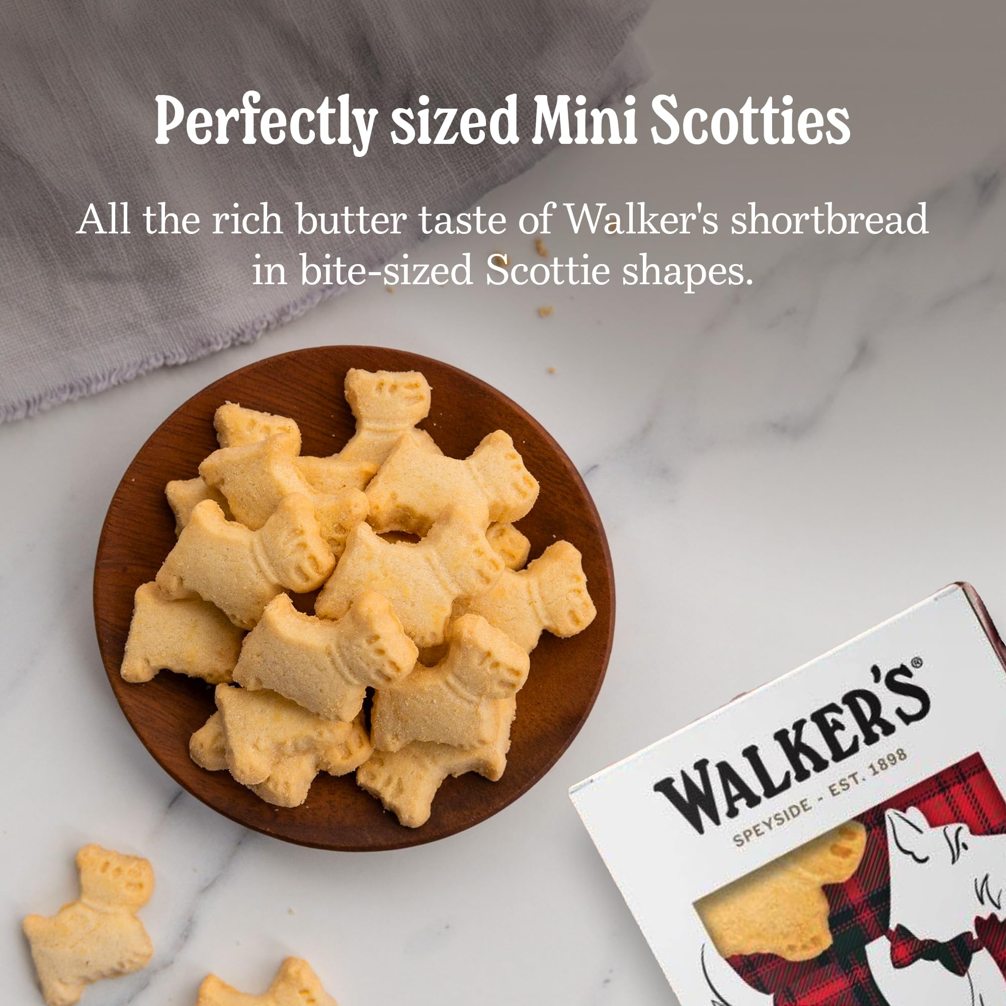 Walkers caja abierta con galletas visibles, ideal para compartir y regalar