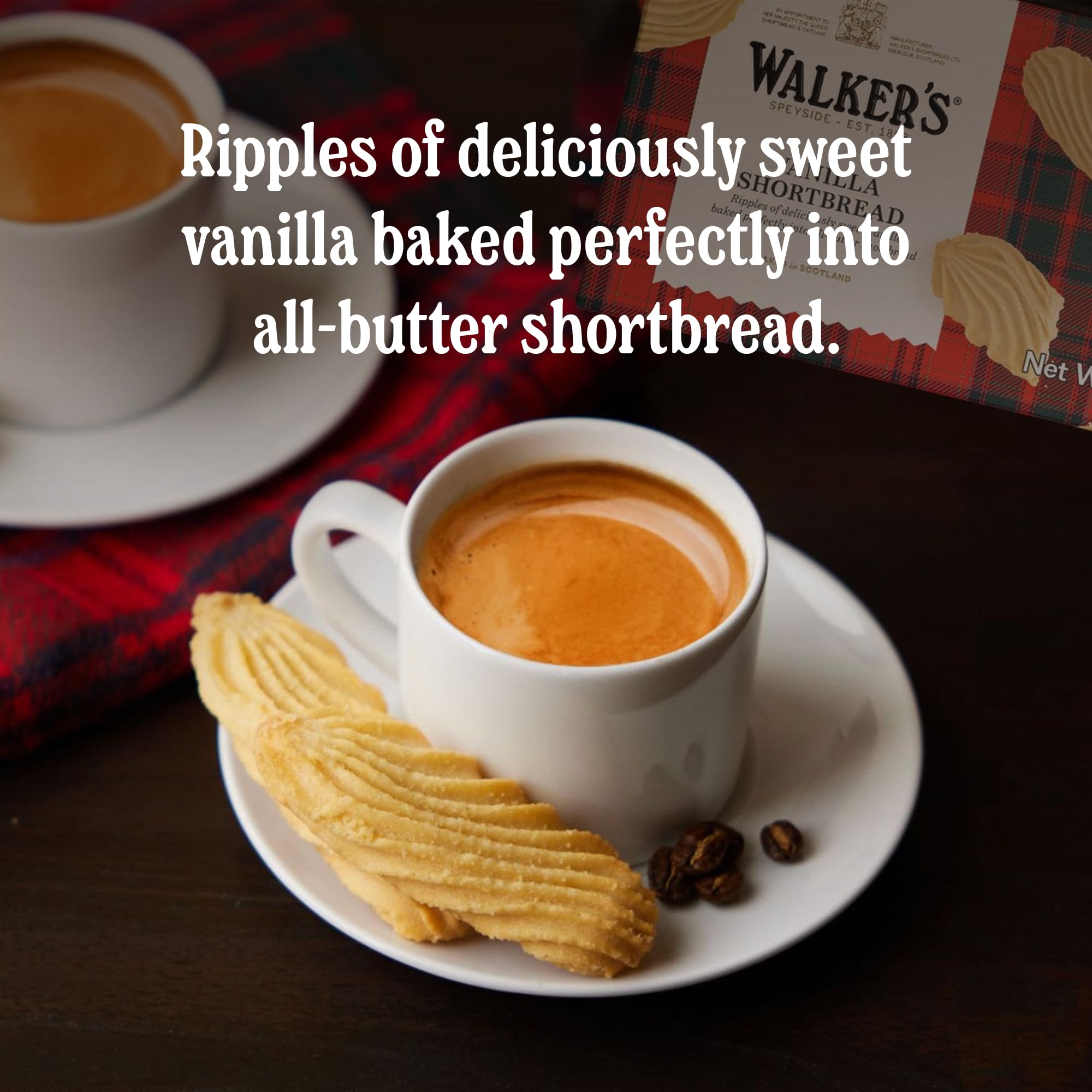 Walkers caja abierta mostrando porciones individuales, fácil para compartir