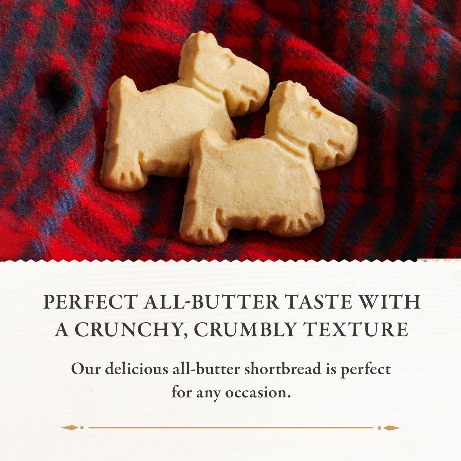 Walkers textura interior de shortbread mostrando migas suaves