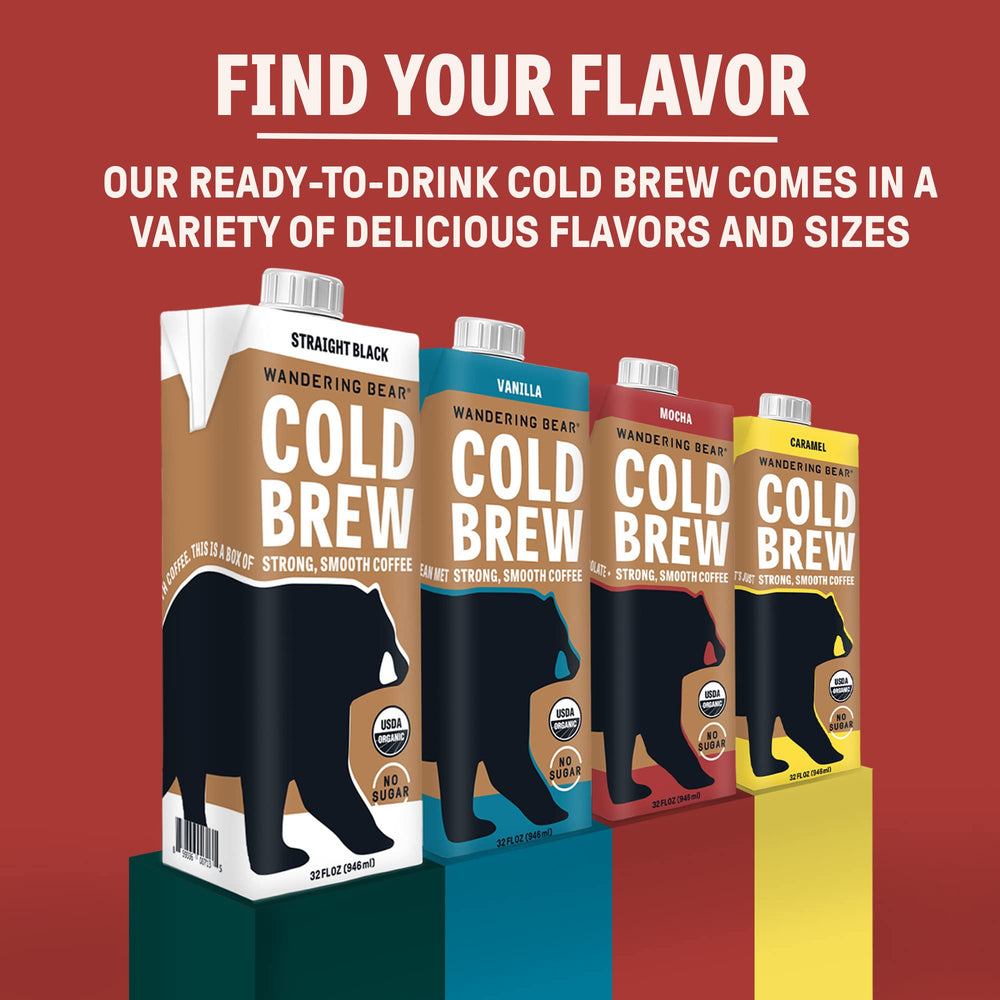 Wandering Bear botella junto a mano para comparar tamaño y porciones prácticas