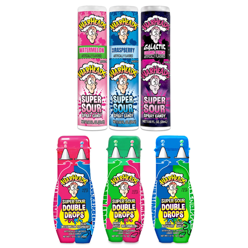 Warheads presentación frontal del pack con variedad de sabores y formato visible