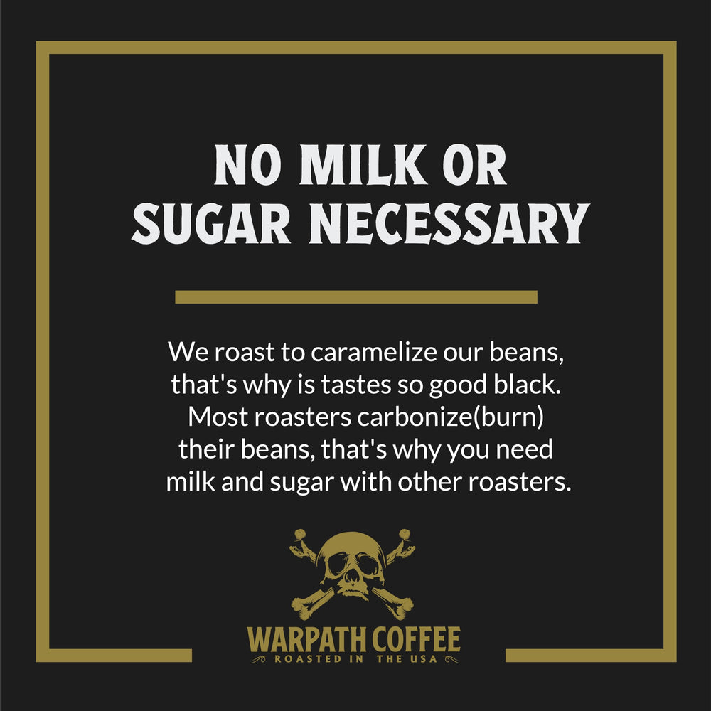 Warpath Coffee taza en desayuno activo transmitiendo energía y balance