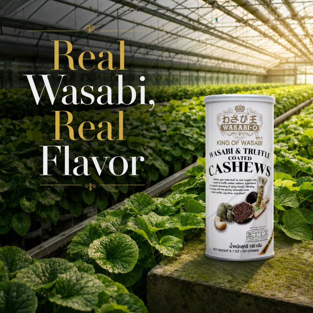 WASABI-O primer plano de textura crujiente para antojo
