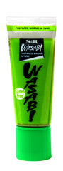 Wasabi Wasabi textura en primer plano mostrando consistencia cremosa y uniforme