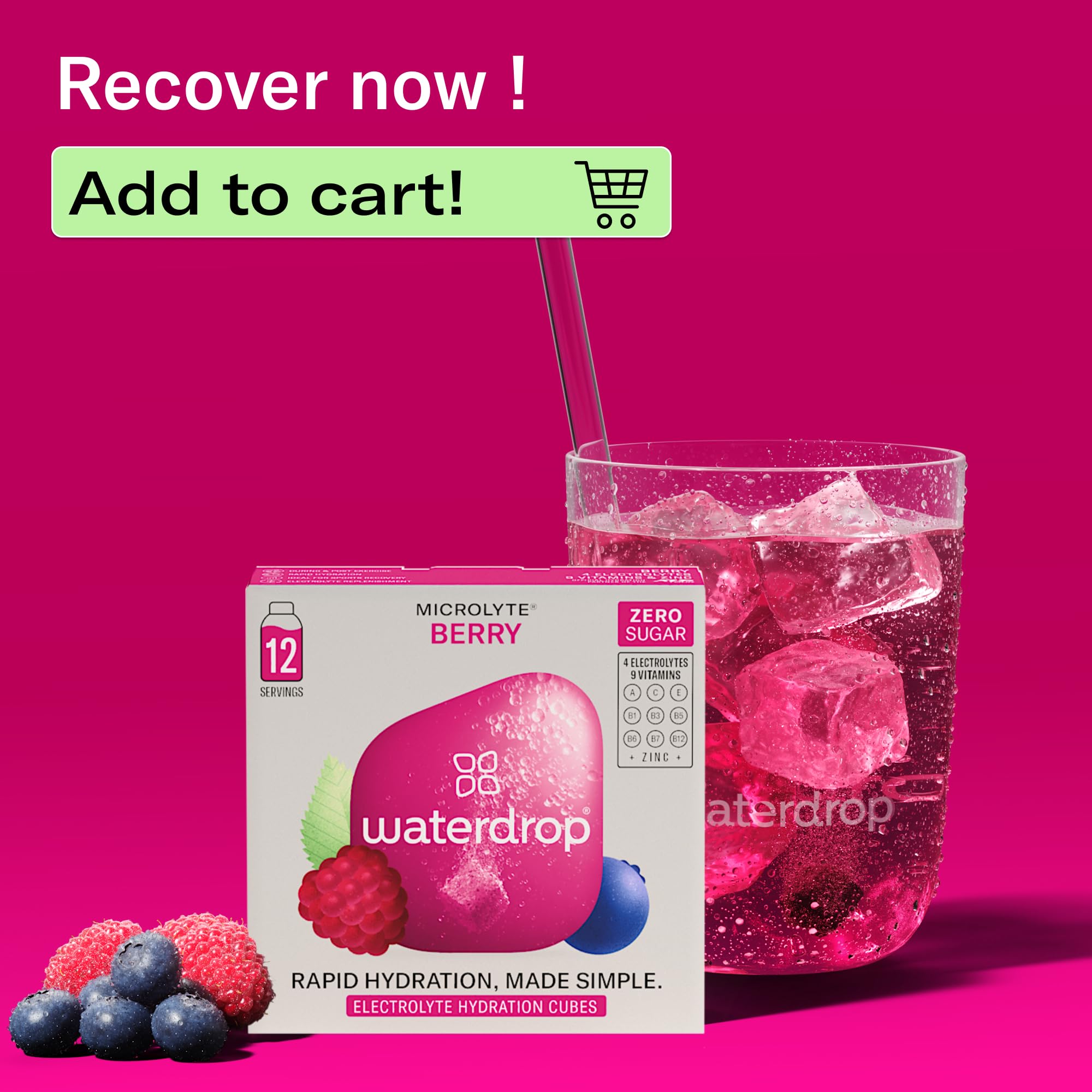 waterdrop MICRODRINK botella en gimnasio con cubo disuelto, ideal para entrenamientos