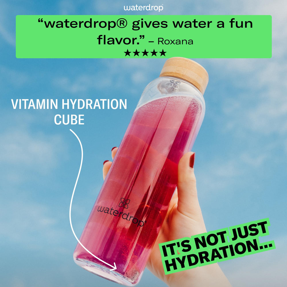 waterdrop MICRODRINK cubo disolviéndose claramenta, disolución rápida sin residuos