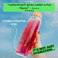 waterdrop MICRODRINK cubo disolviéndose claramenta, disolución rápida sin residuos