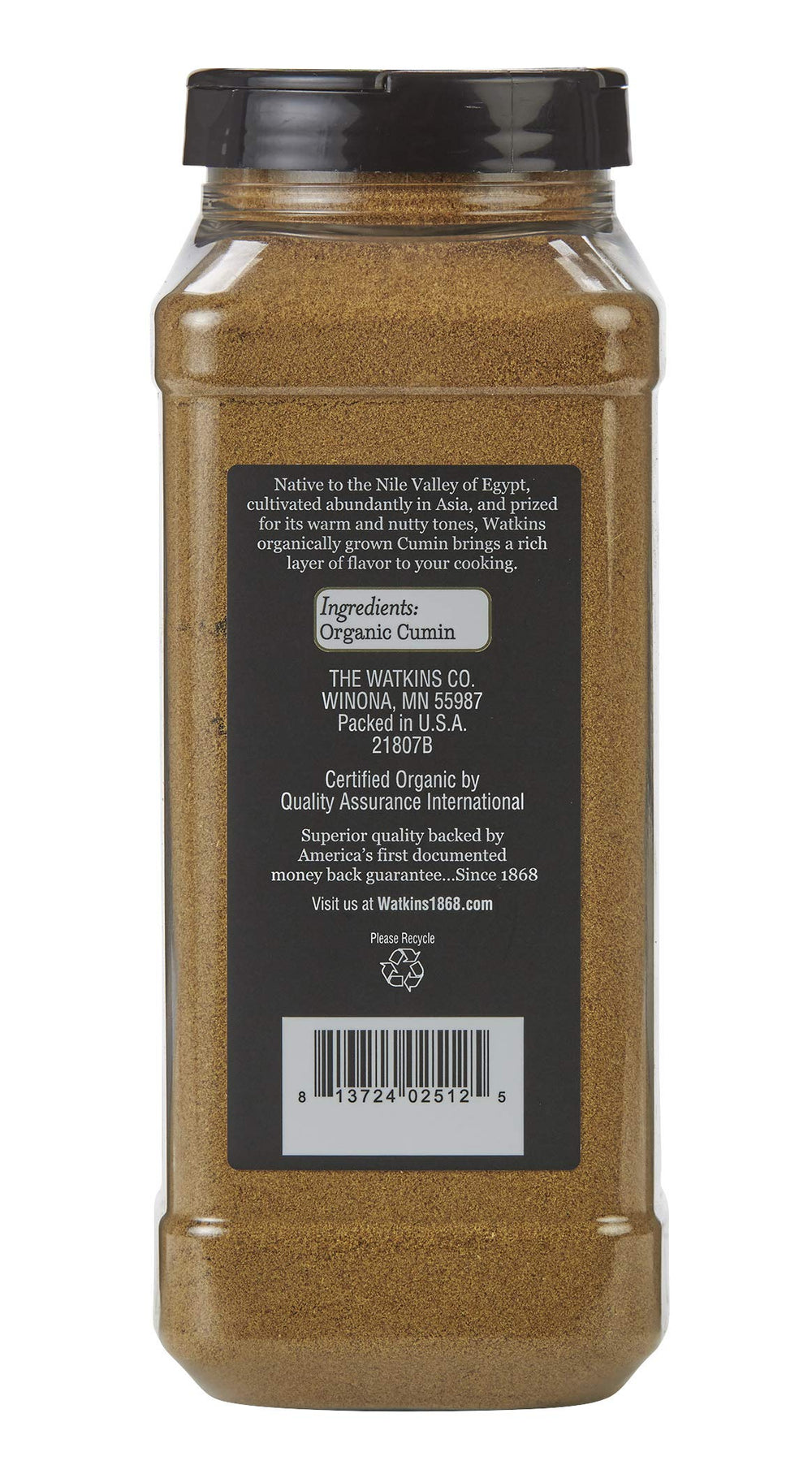 Watkins comino textura cercana polvo fino con aroma intenso